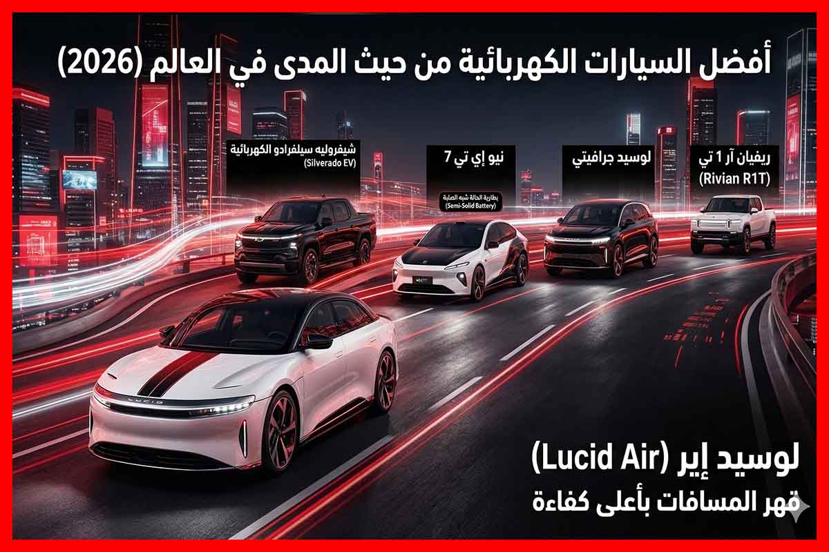 افضل السيارات الكهربائية في العالم من حيث المدى
